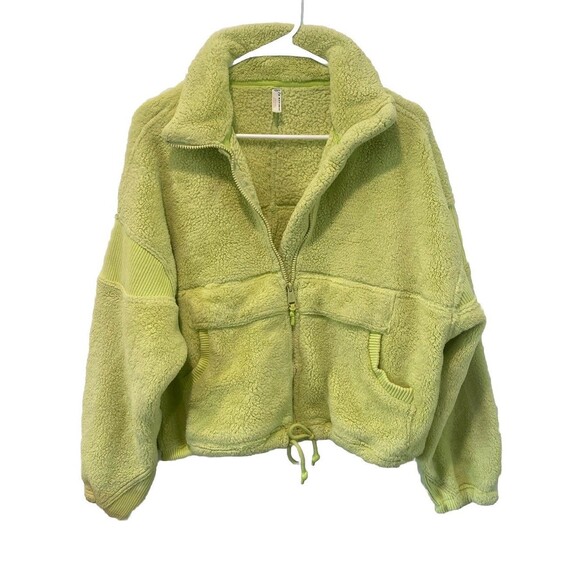 Free People Movement Nantucket Fleece Fullzip Jacket Celery Juice Sz XS - Picture 2 of 8